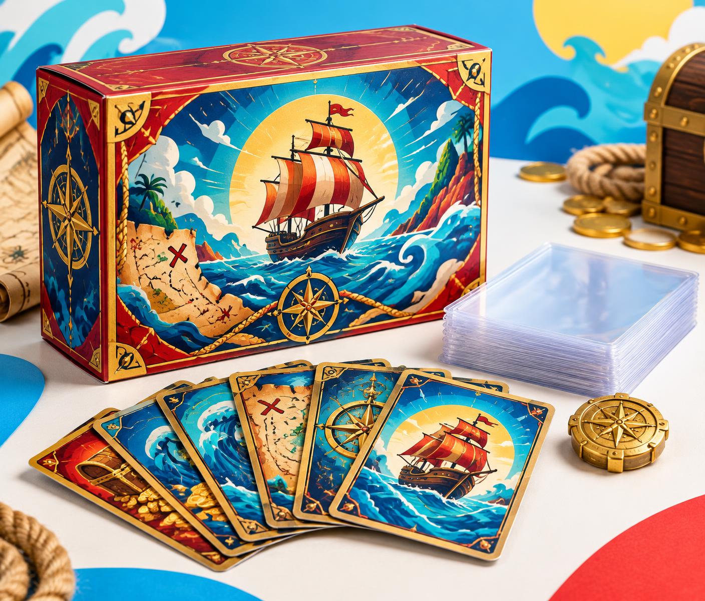 Bundle carte collezionabili One Piece Rotta 40: 40 carte originali in lingua italiana con 50 bustine protettive trasparenti per iniziare la collezione